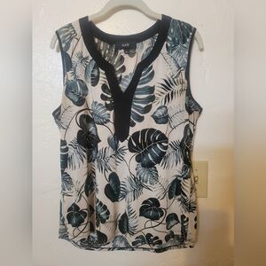 Naif Monstera Print Sleeveless Top